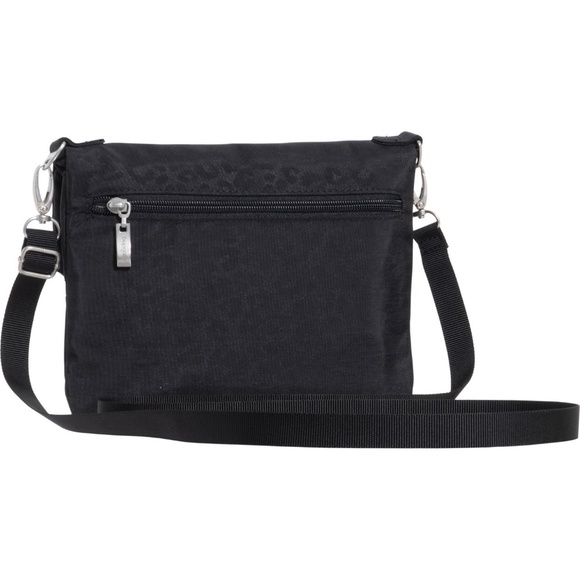 Baggallini Flip Zip Crossbody Bag, Black Cheetah Embossed, NWT - Picture 2 of 6